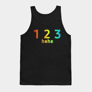 1 2 3 hehe, Rainbow Tank Top